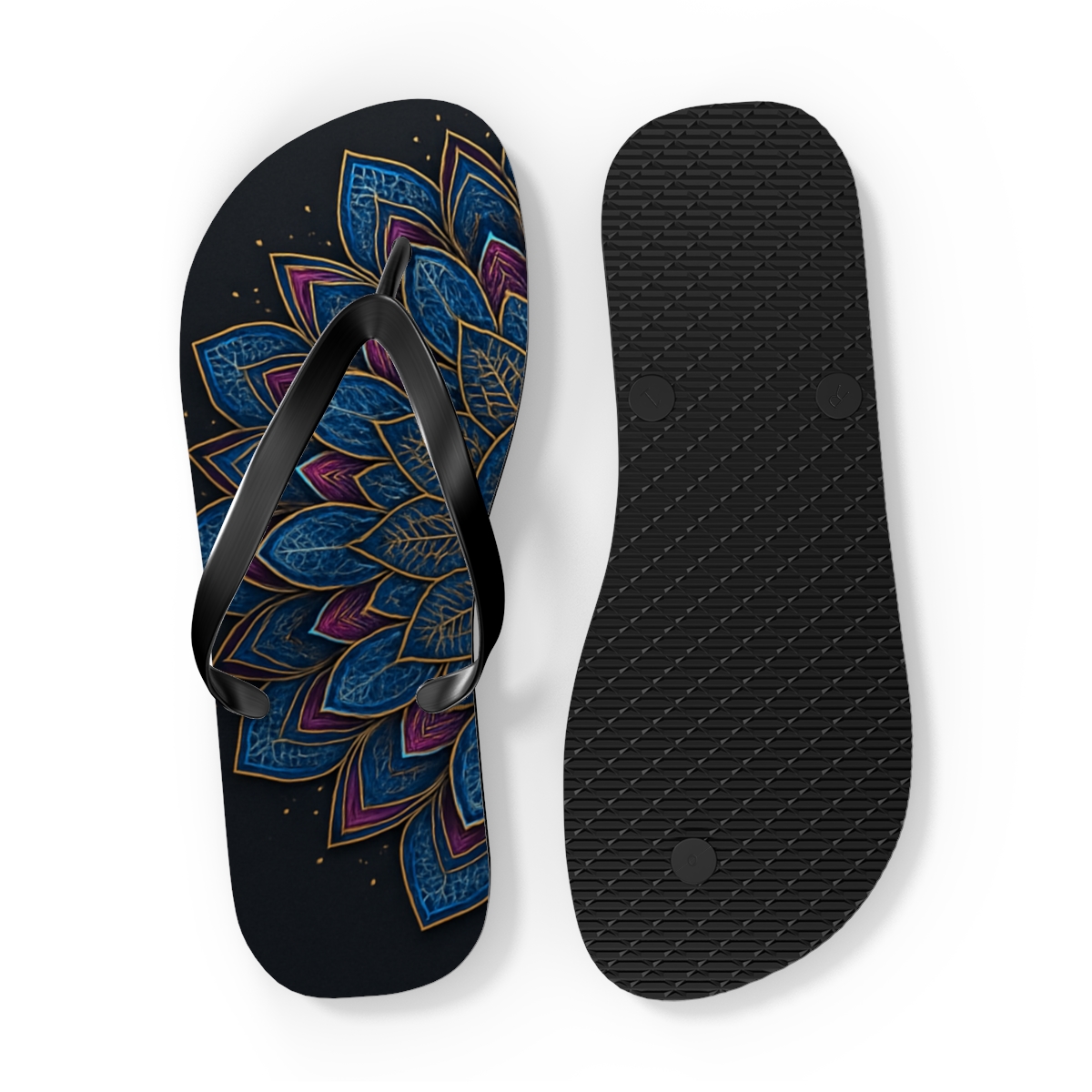 Prismatic Orbital Filigree Wheel trendy printed flip flops