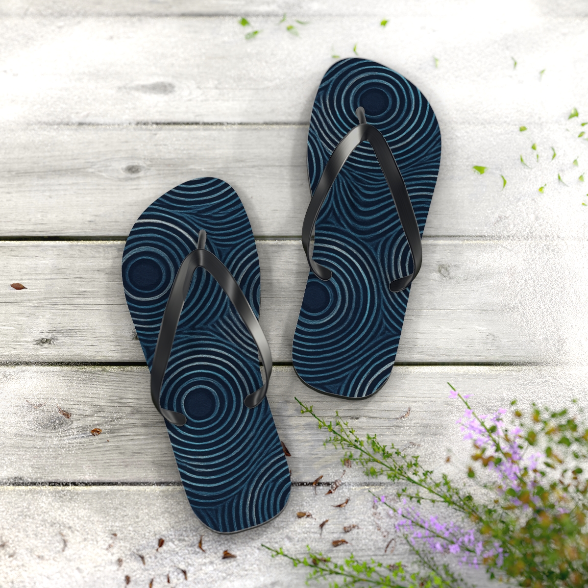 Moire Orbit Weave comfortable casual flip flops