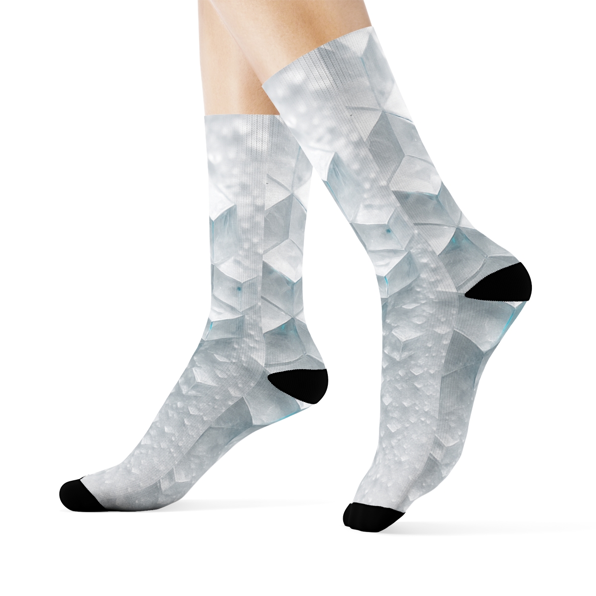 Salt Crystal Lattice Drift stylish patterned socks