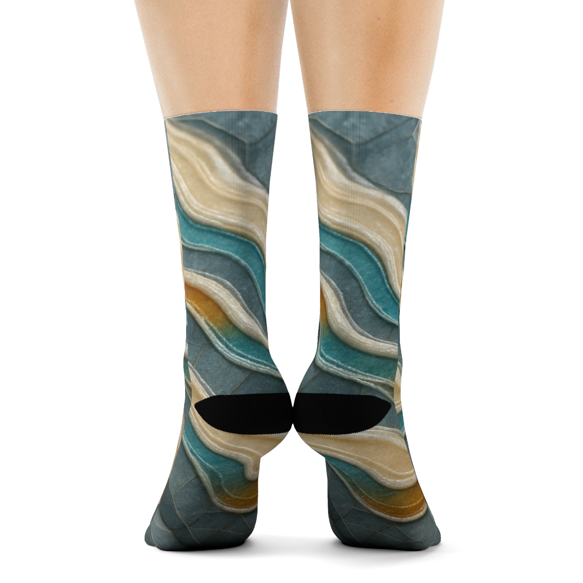Mineral Facet Tide Weave personalized cozy socks