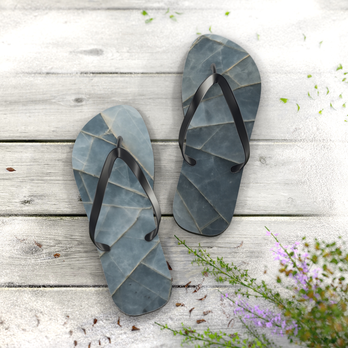 Prism Vein Tessellation personalized beach flip flops