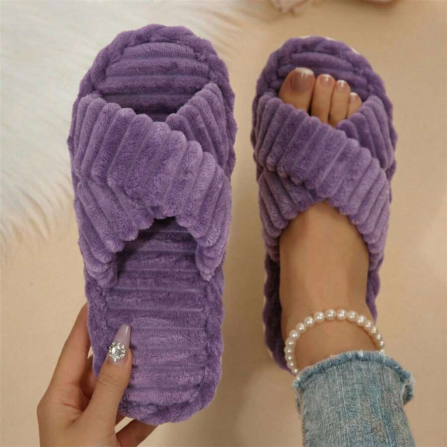 Casual Comfortable Memory Foam House Slides For Women