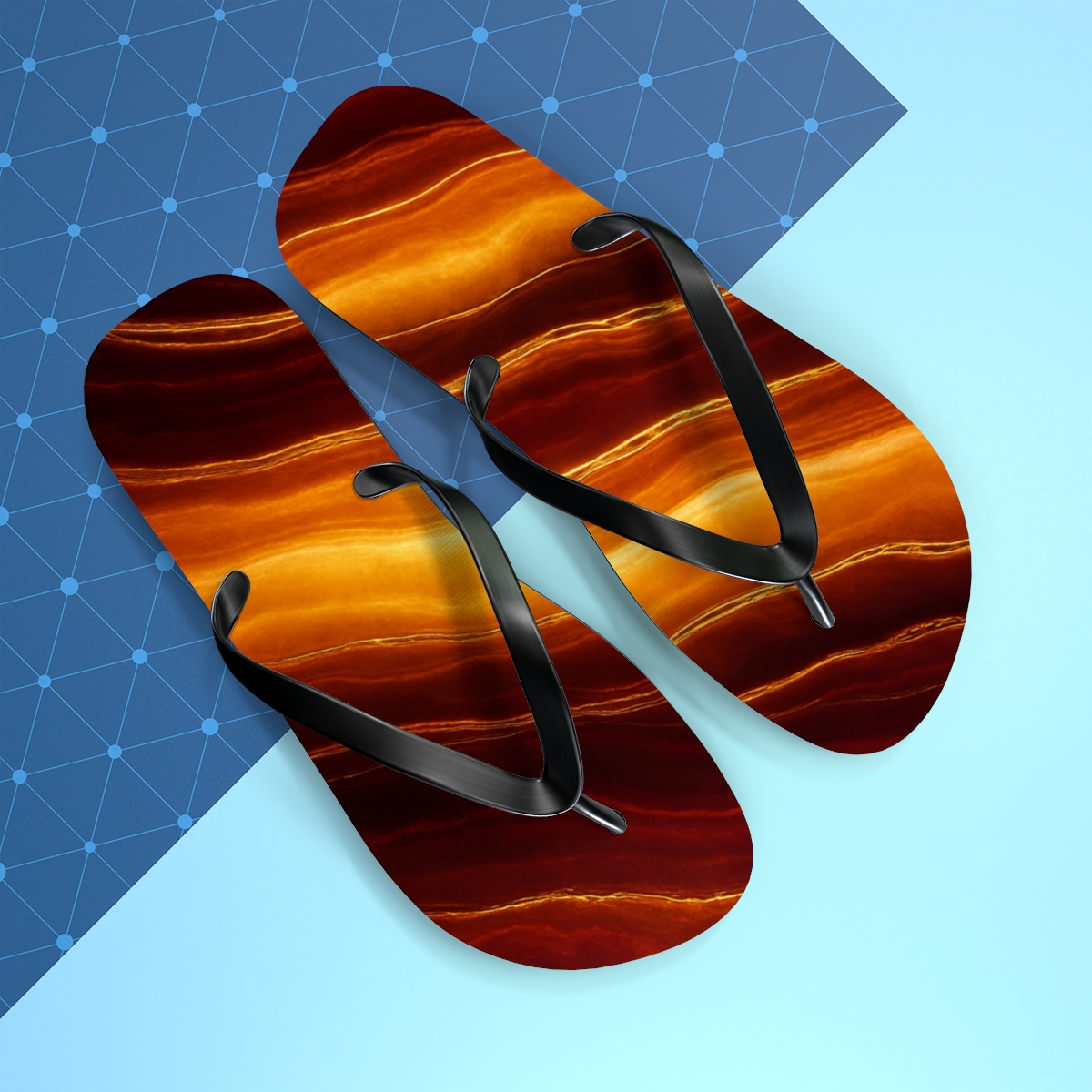 Auric Wavefront Strata trendy printed flip flops