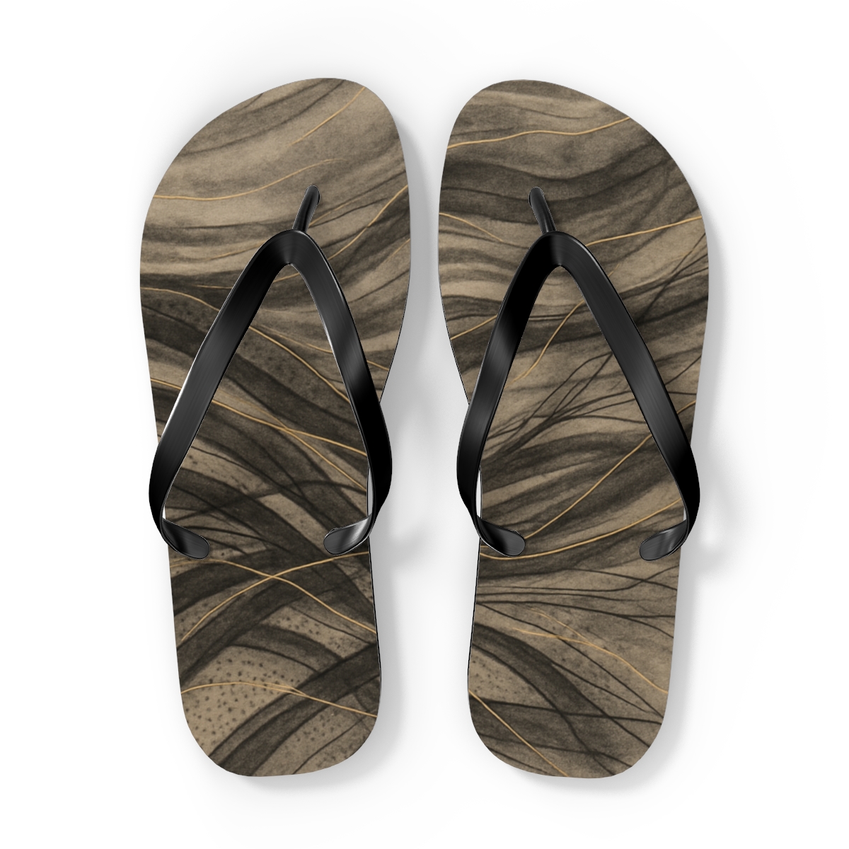 Wind Ripple Vein Weave unique graphic flip flops