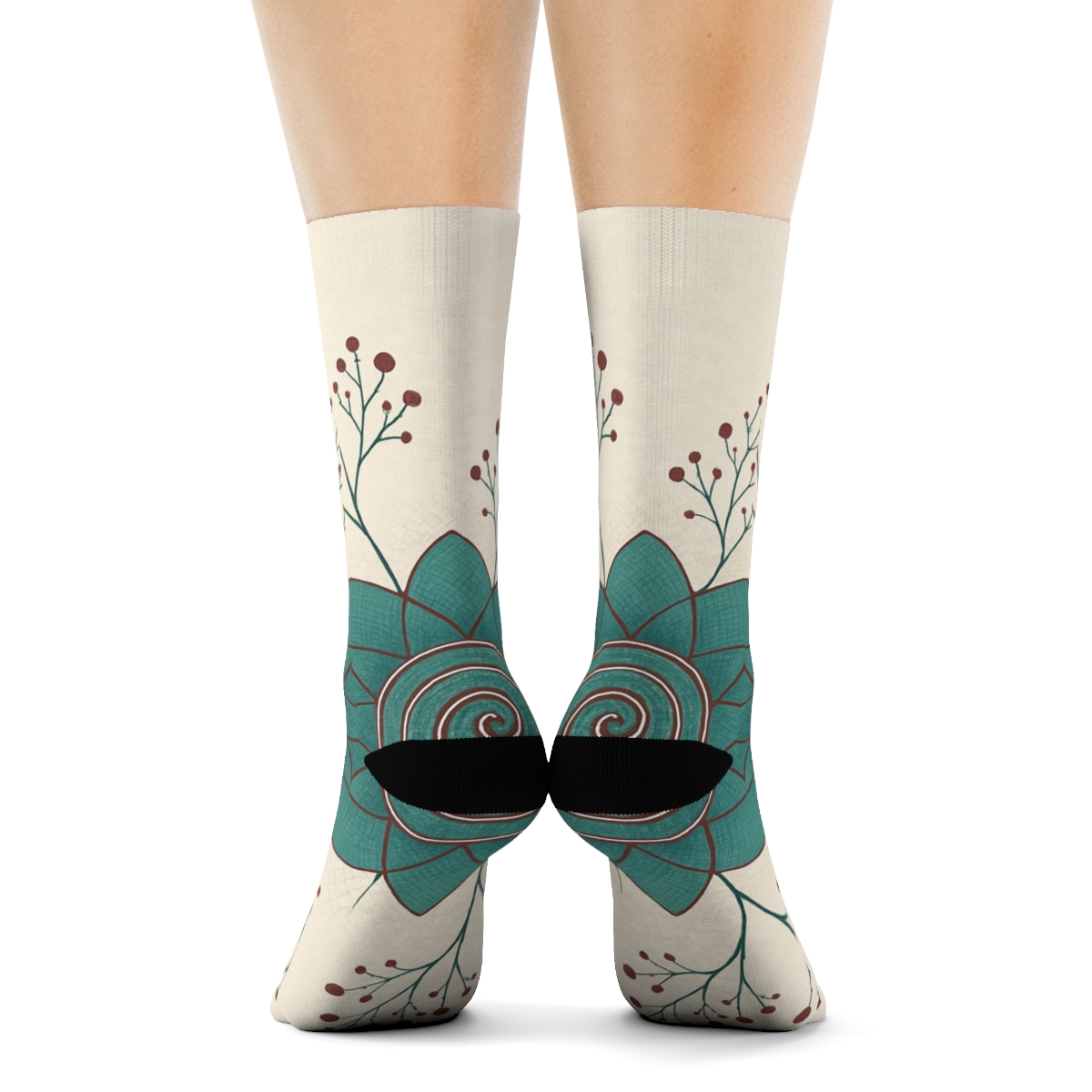 Petal Radial Weave personalized cozy socks