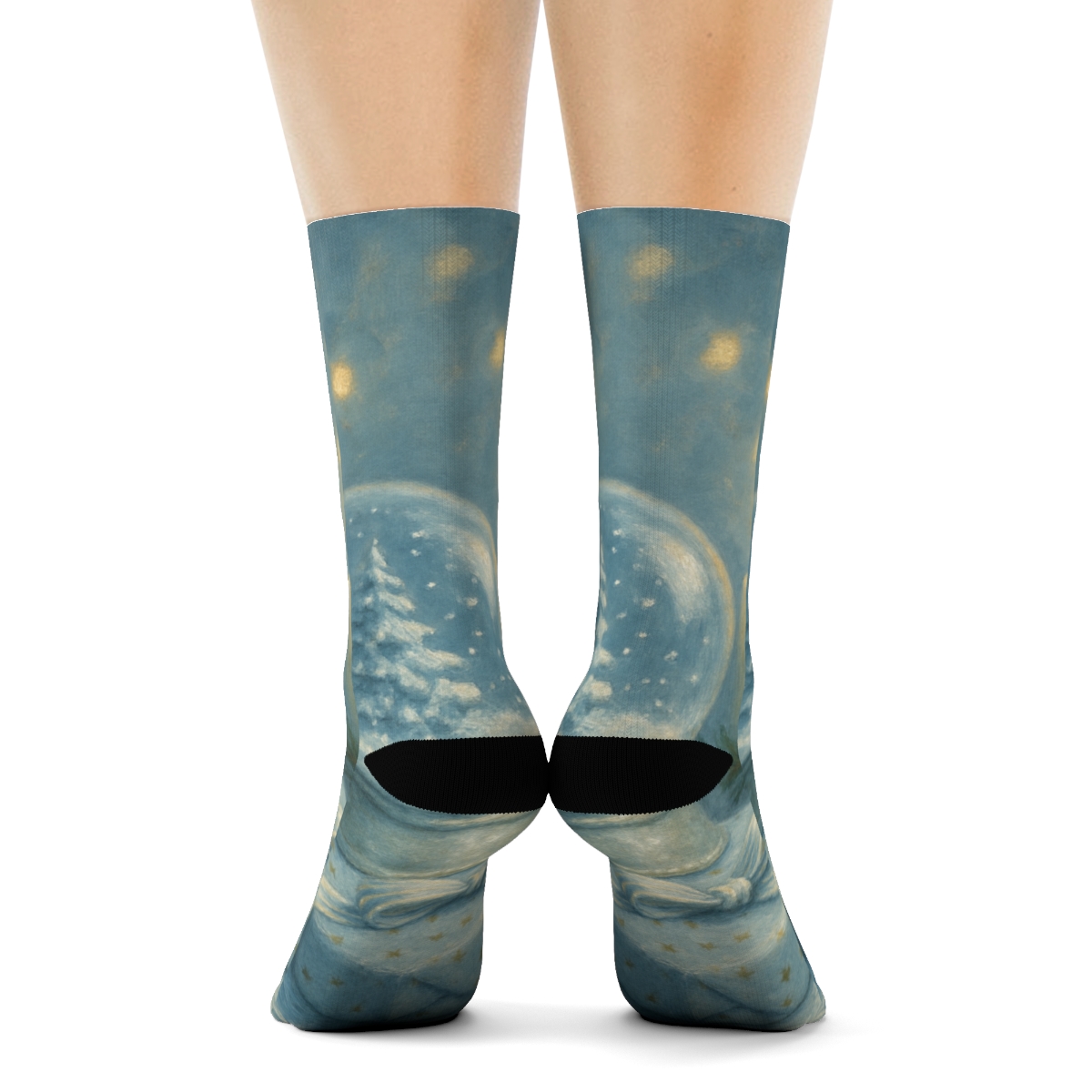 Snowglobe Aurora Giftwrap personalized cozy socks