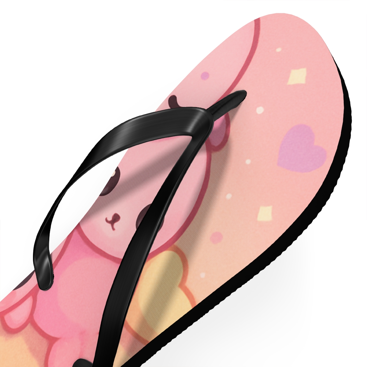 Bubblegum Seal Slumber designer logo flip flops
