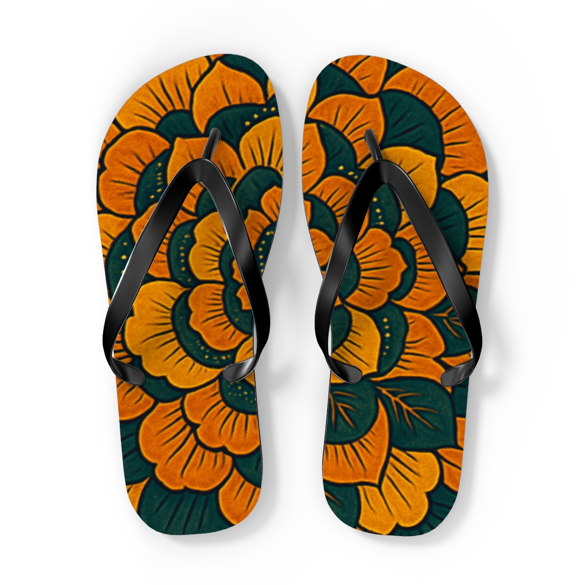 Marigold Pulse Spiral soft sole flip flops