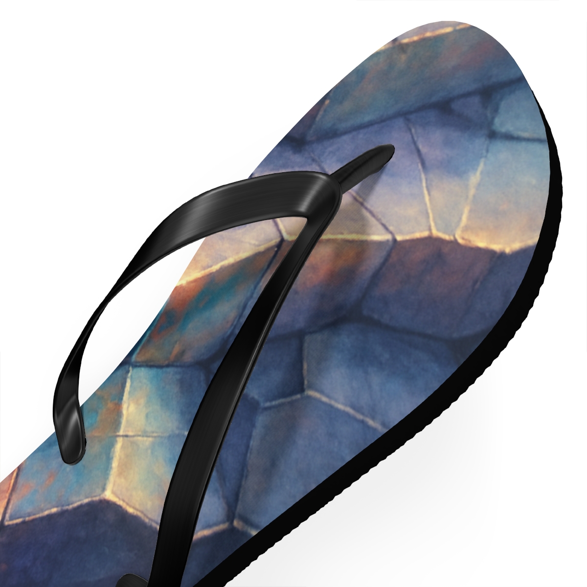 Mineral Facet Prismatic Drift personalized beach flip flops