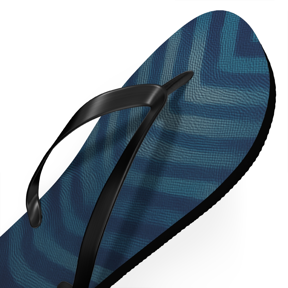 Moire Chevron Cascade designer logo flip flops