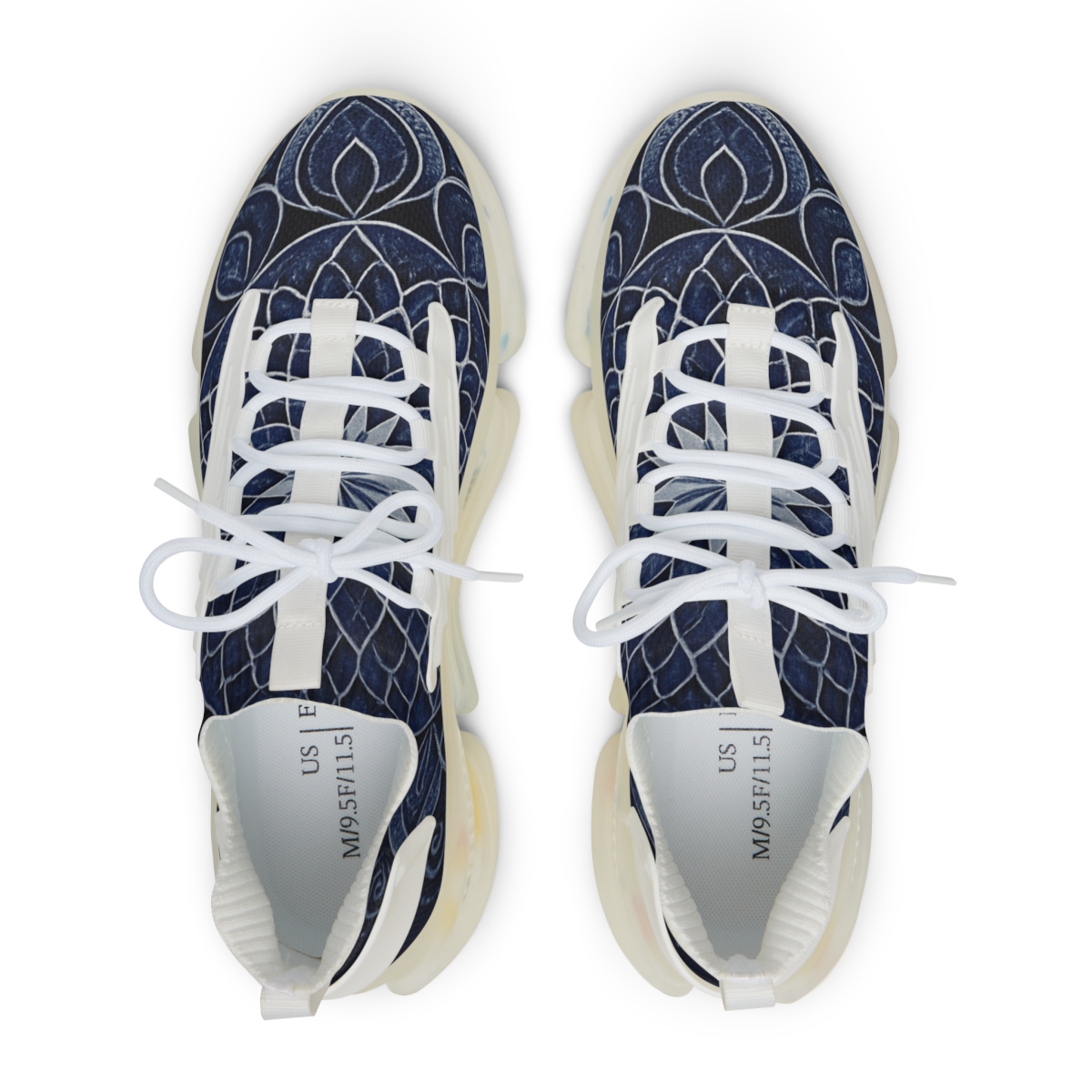 Fractal Sunwheel Lattice personalized athletic sneakers