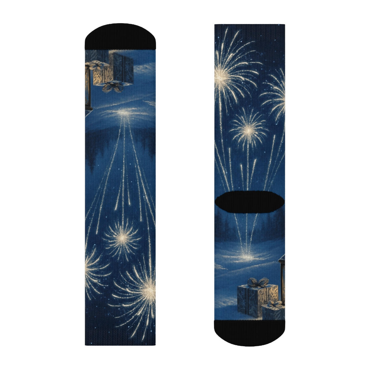 Solstice Spark And Snow unique printed sockscustom socks