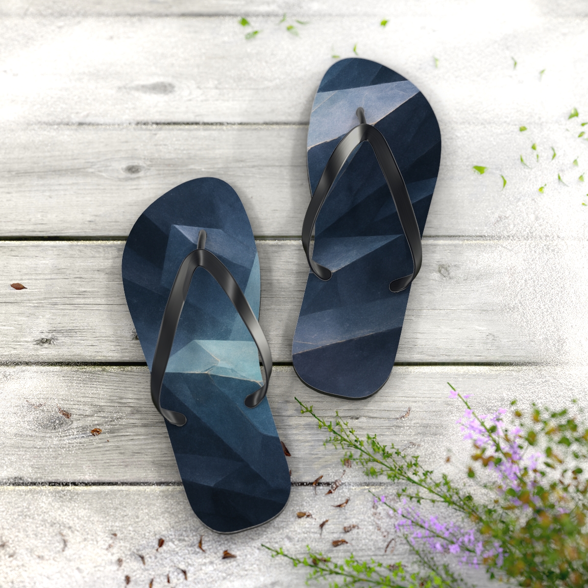 Mineral Facet Prism Drift custom flip flops