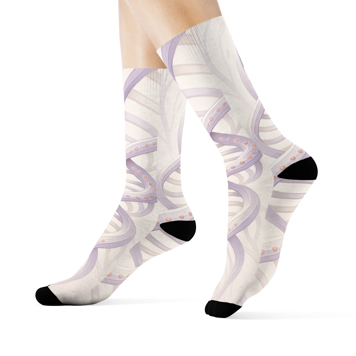 Orchid Vein Helix stylish patterned socks