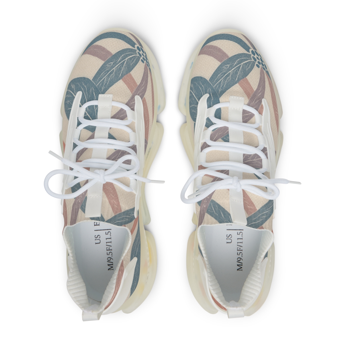 Peony Fractal Vein Weave premium sport sneakers