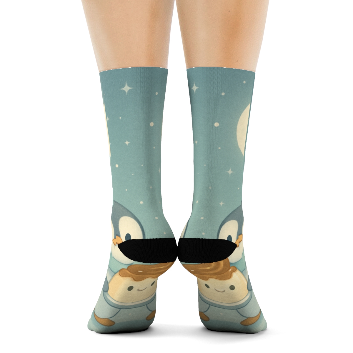 Moonlight Pudding Penguin Duo warm winter socks