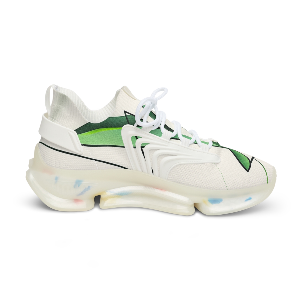 Praying Mantis Stillness Circuit unique printed sneakers