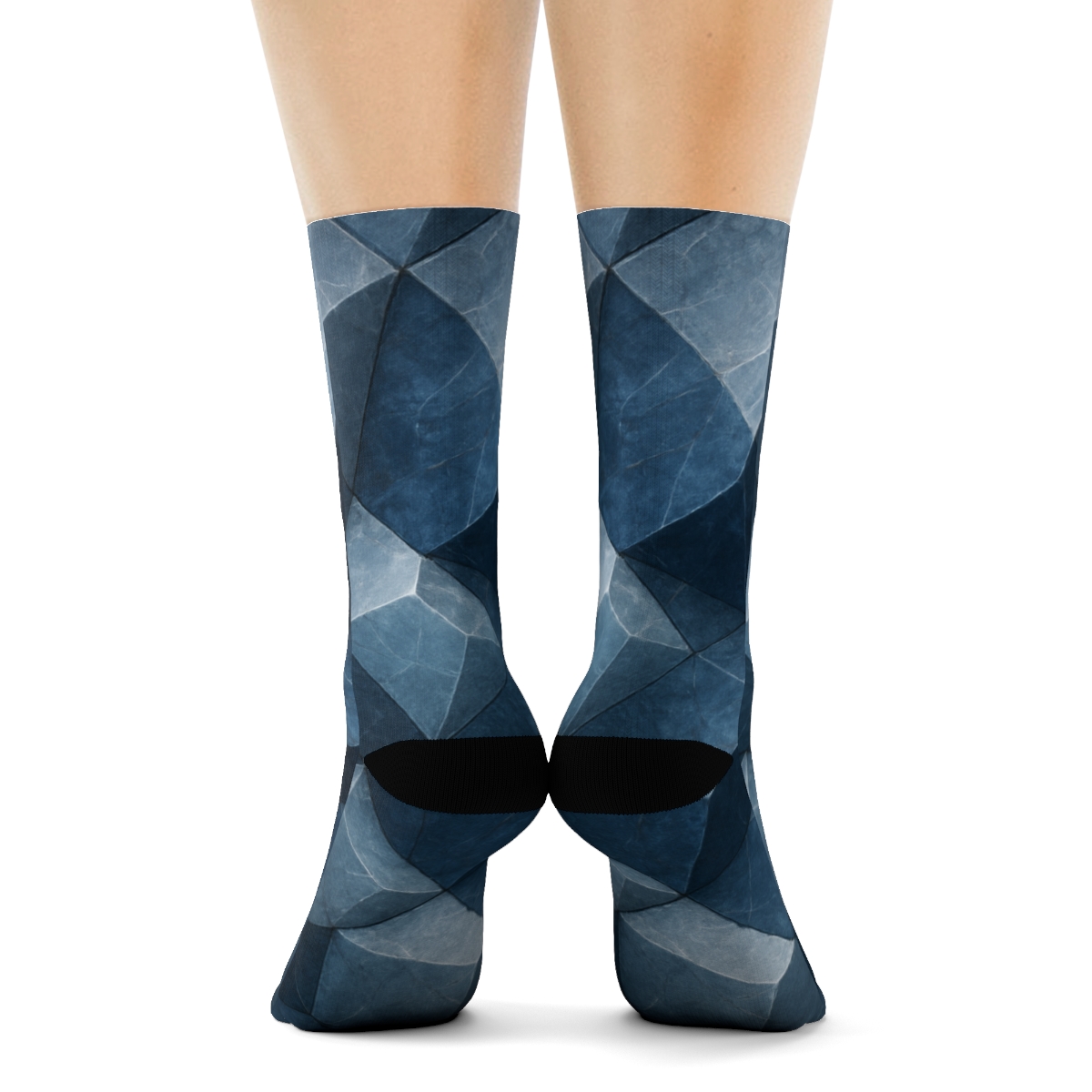 Mineral Facet Tessellation Drift unique printed sockscustom socks