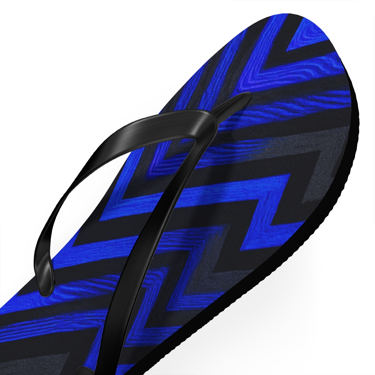 Chevron Moire Cascade colorful rubber flip flops