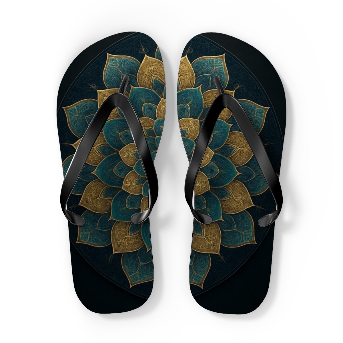 Orbital Petal Lattice trendy printed flip flops