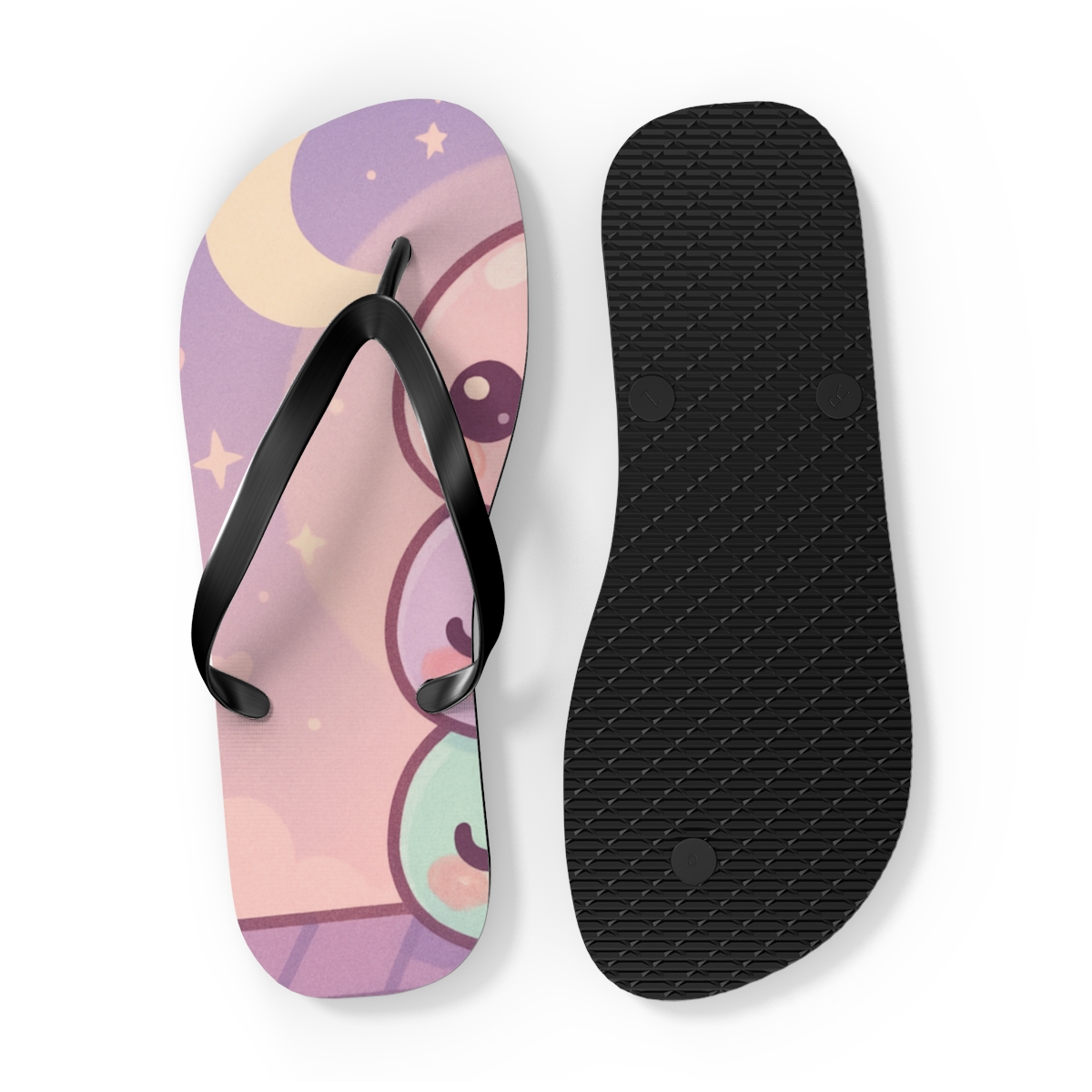 Mochi Moon Mates personalized beach flip flops