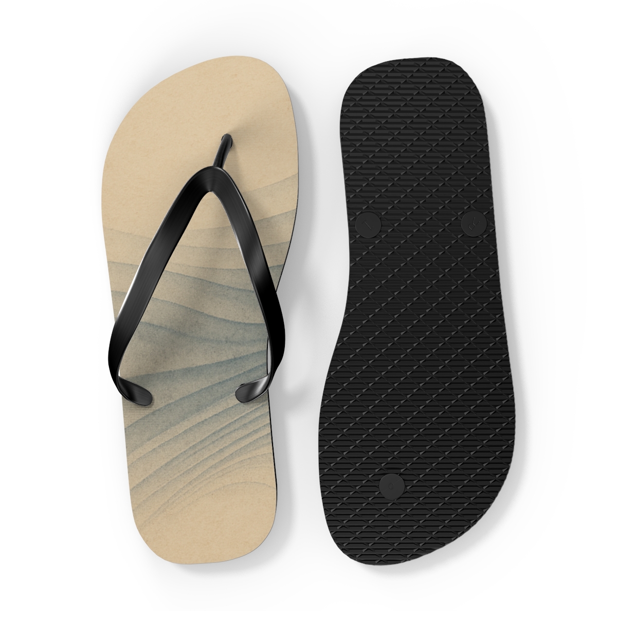 Wind Arc Wavefront Ledger unique graphic flip flops
