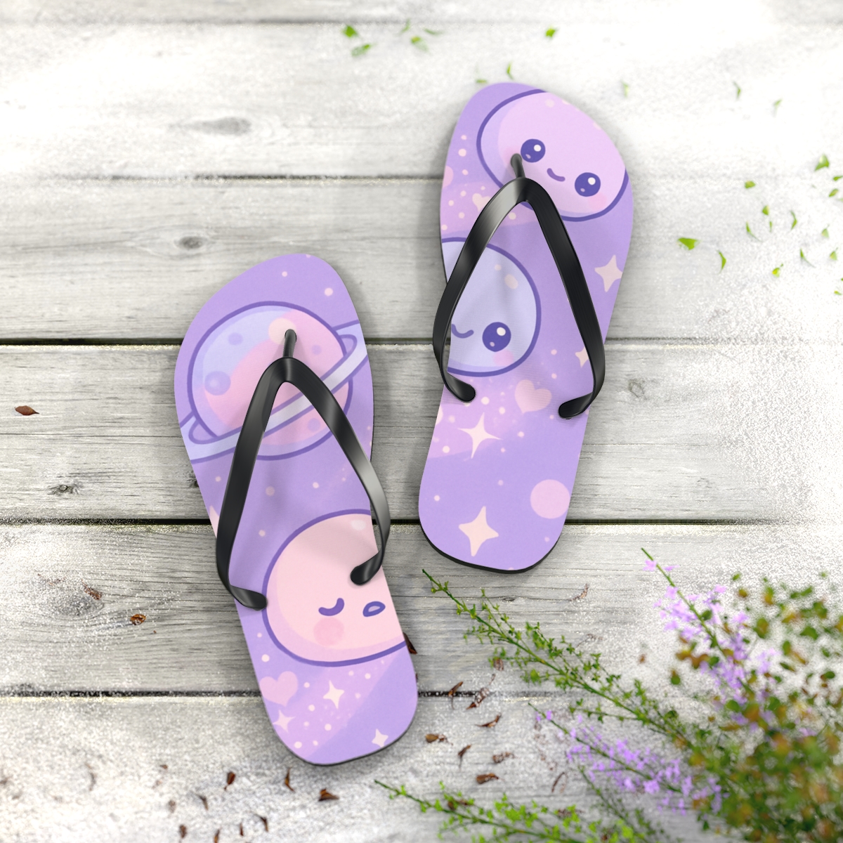 Cosmic Mochi Meteor Parade comfortable casual flip flops