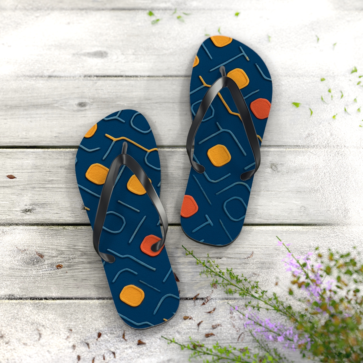 Microtile Comet Circuit stylish summer flip flops