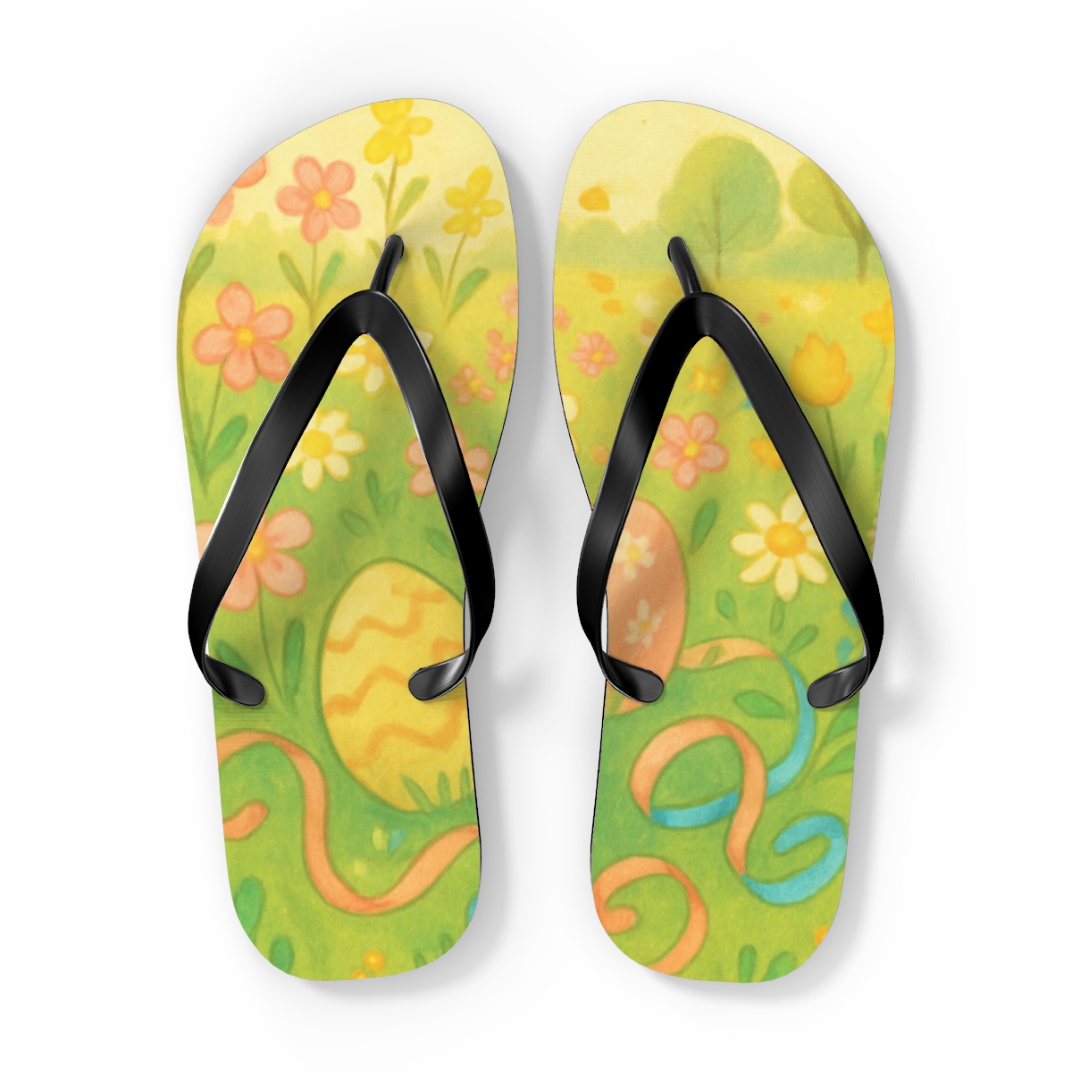 Spring Ribbon Egg Meadow soft sole flip flops