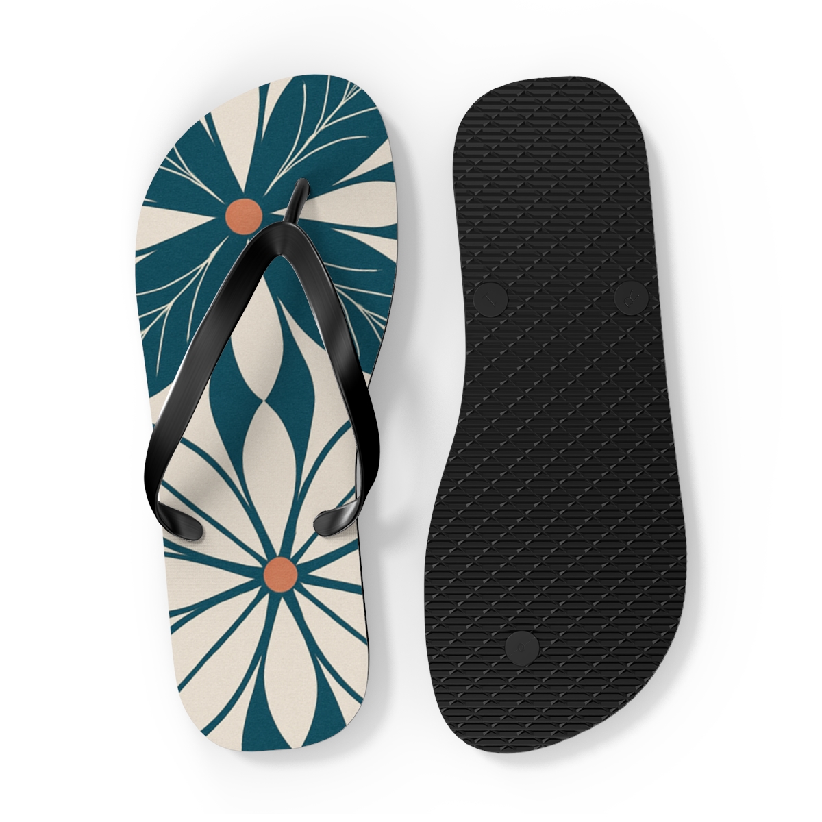 Peony Pulse Lattice trendy printed flip flops