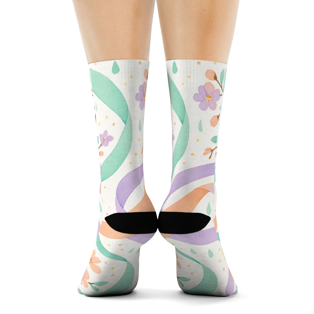 Spring Equinox Ribbon Parade trendy colorful socks