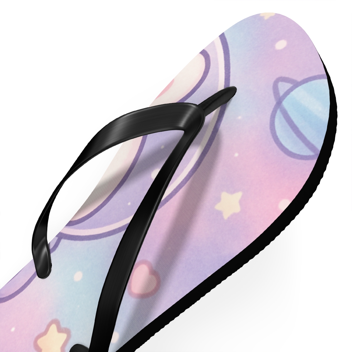 Nebula Naptime Bunny colorful rubber flip flops