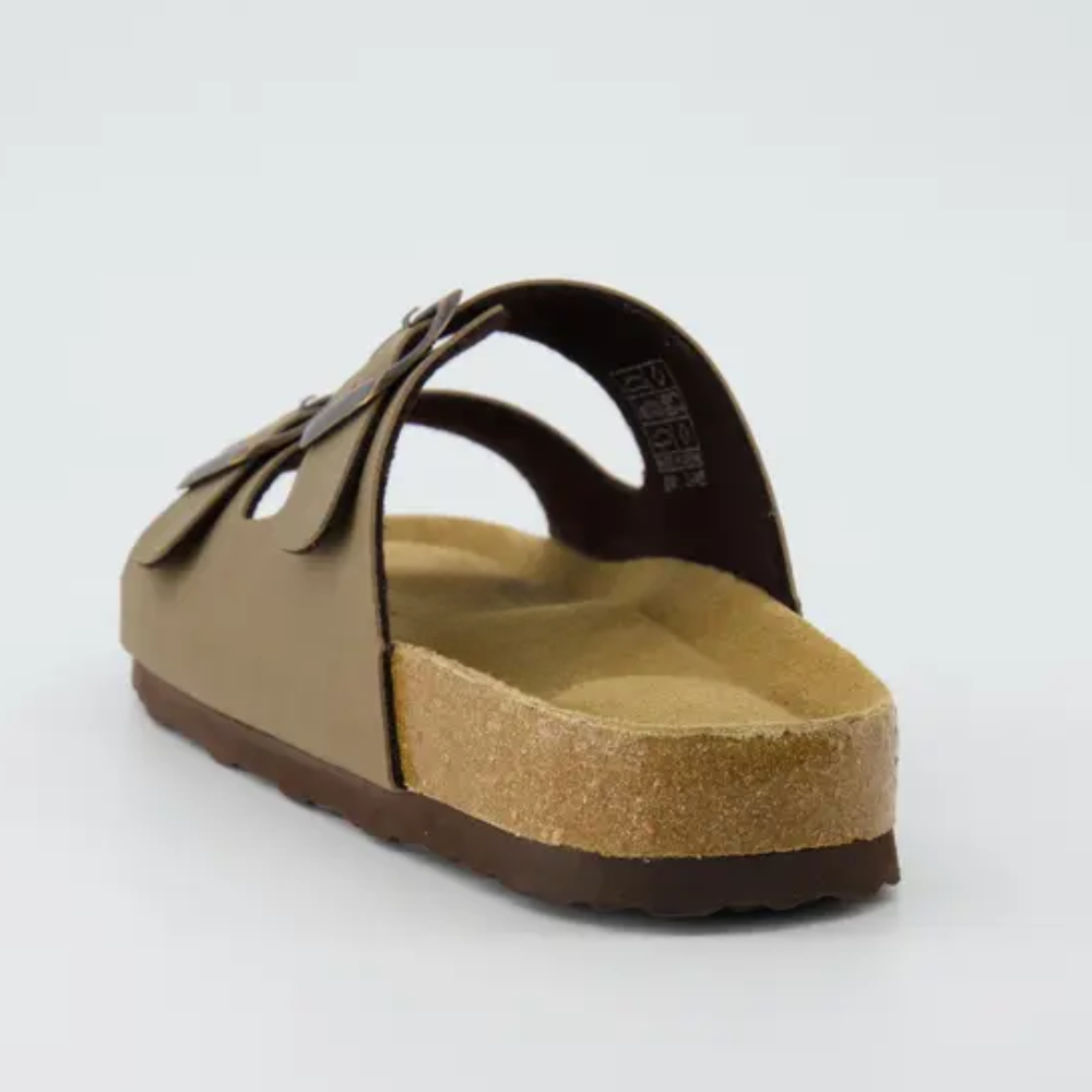 Dual Strap Cork Footbed Slides