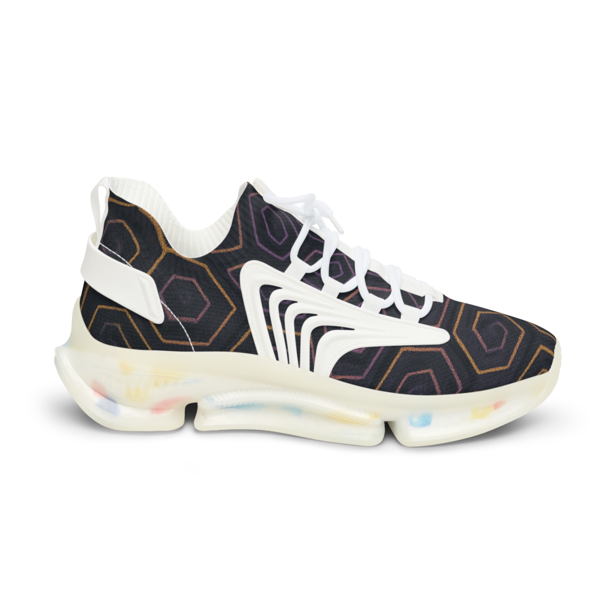Hex Spiral Tessellation Bloom unique printed sneakers