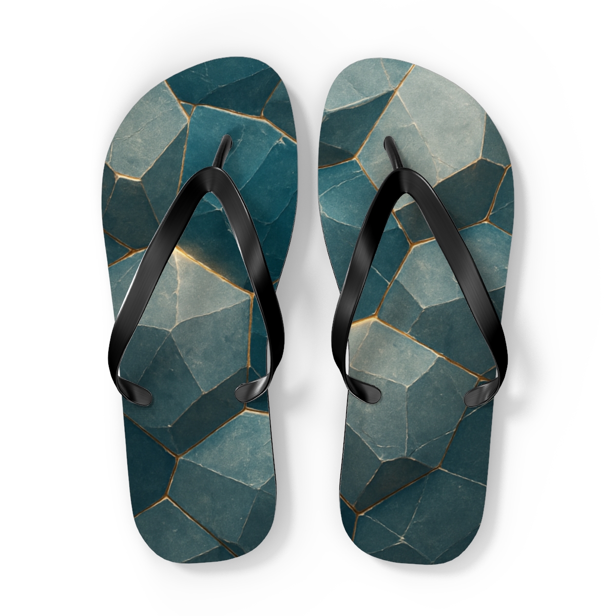 Mineral Facet Tessellation Drift custom flip flops