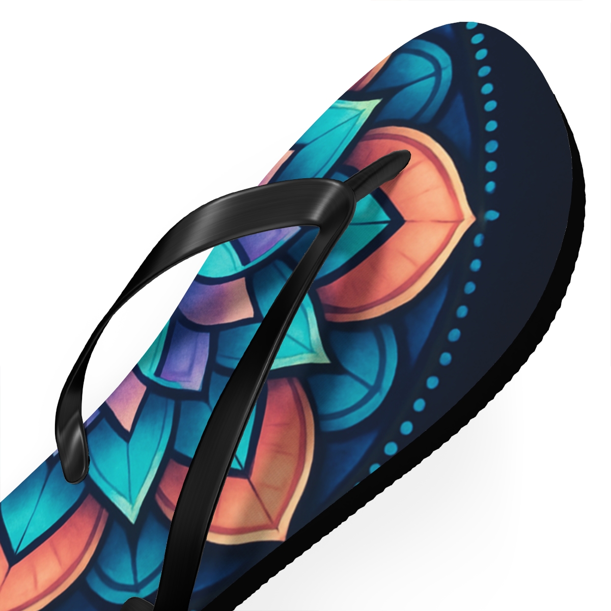 Aurora Prism Rosette colorful rubber flip flops