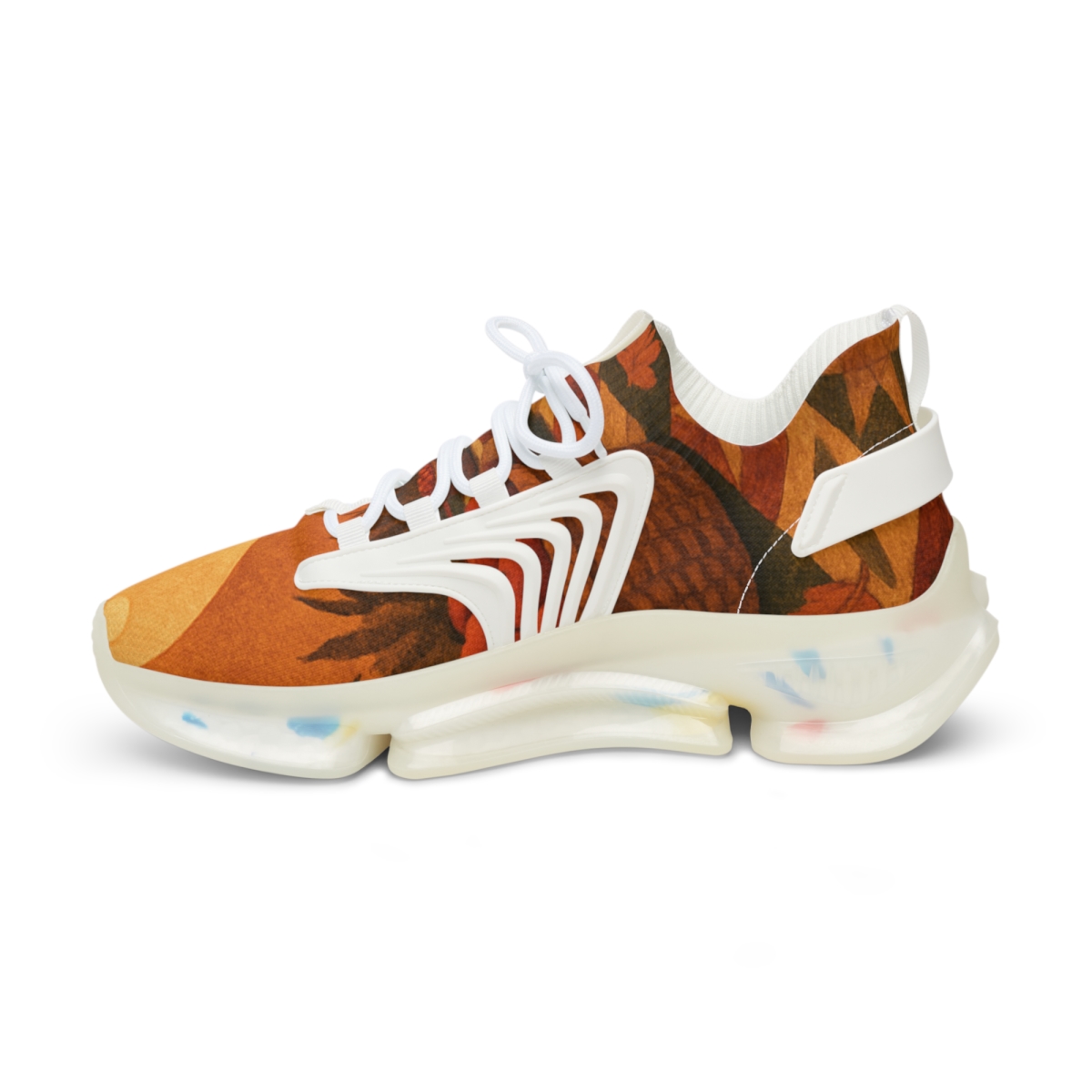 Harvest Moon Patchwork personalized athletic sneakers