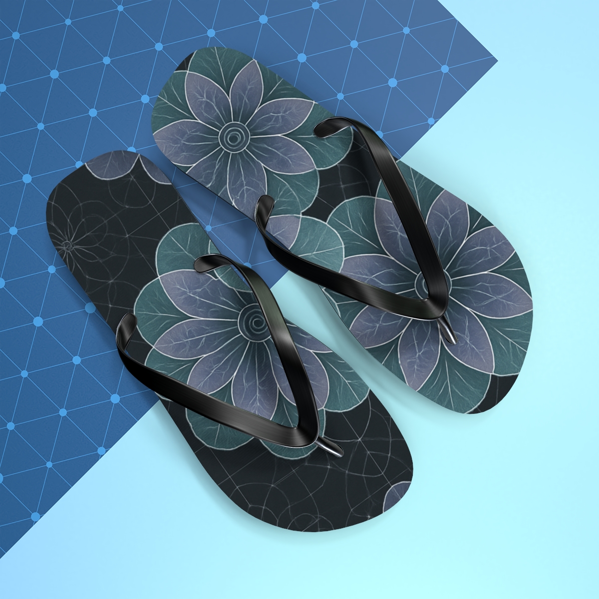 Camellia Vein Circuitry comfortable casual flip flops