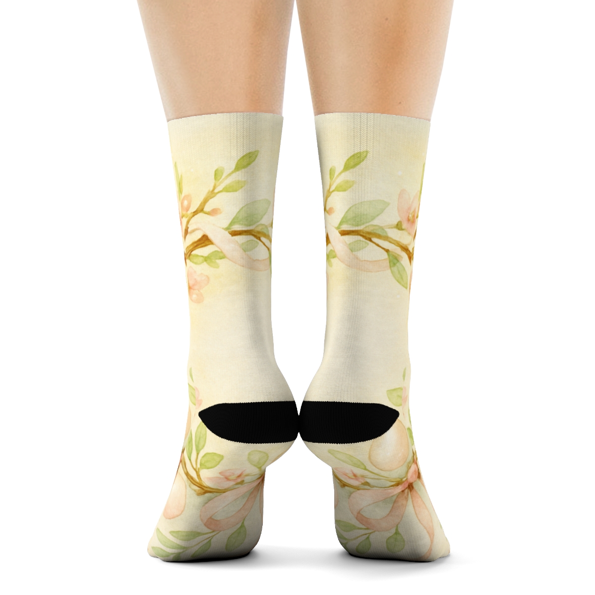 Spring Equinox Ribbon Wreath comfortable cotton socks