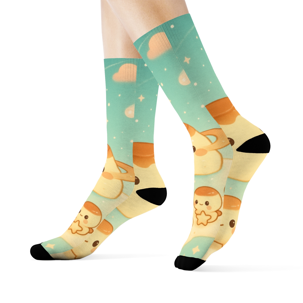 Teal Planet Pudding Parade sports performance socks