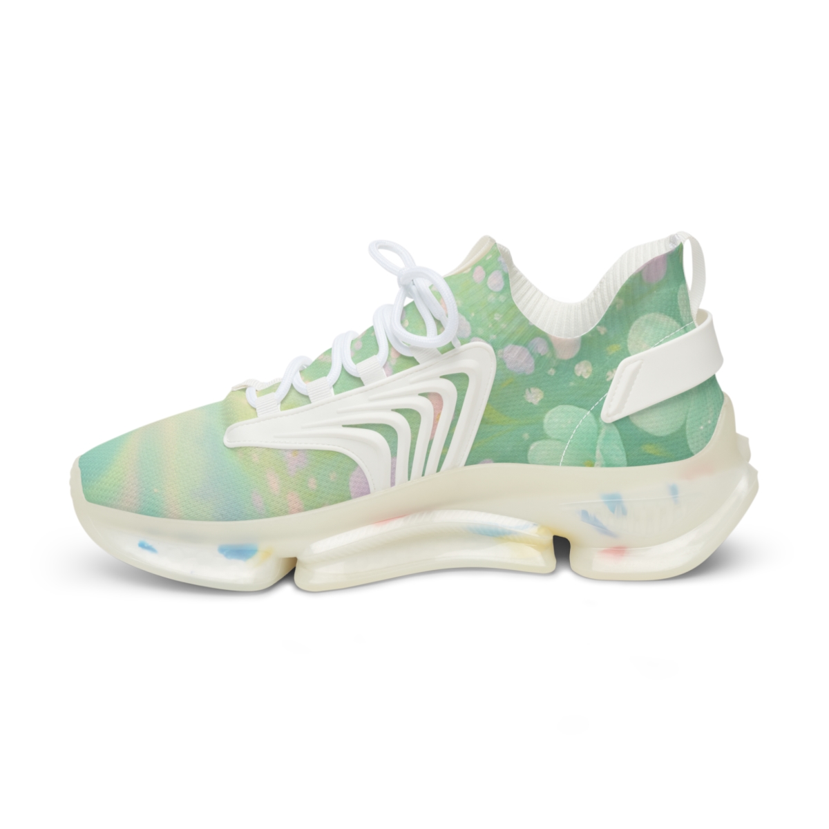 Spring Eggshell Aurora Garden premium sport sneakers