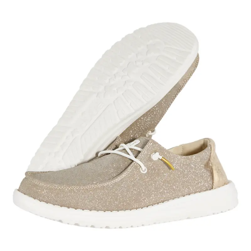 Metallic Sparkle Slip On Lightweight Shoes For Women