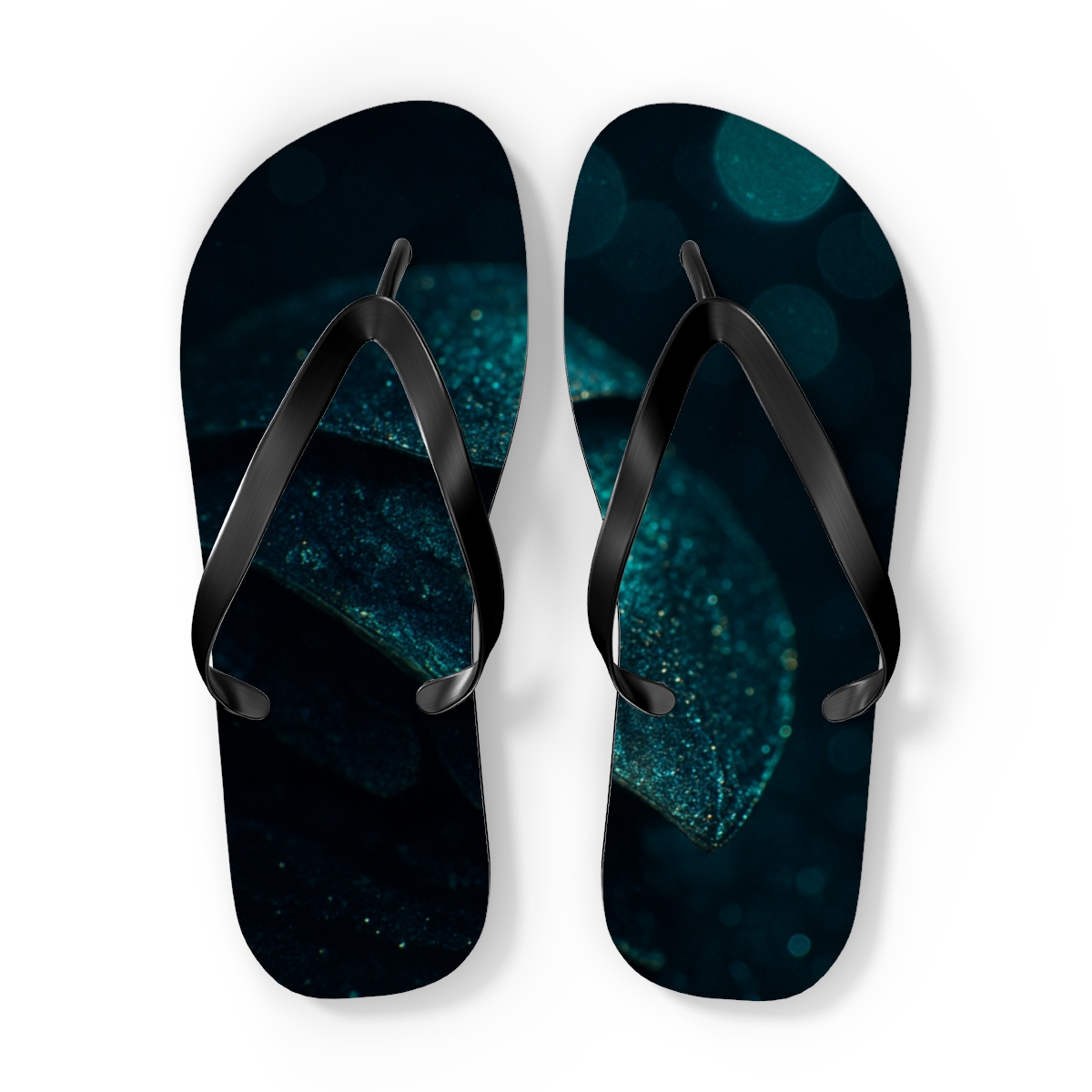 Iridescent Armor Of The Beetle soft sole flip flops