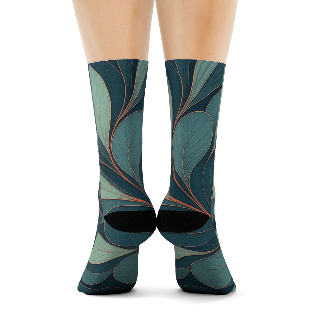 Ranunculus Vein Wave Lattice stylish patterned socks