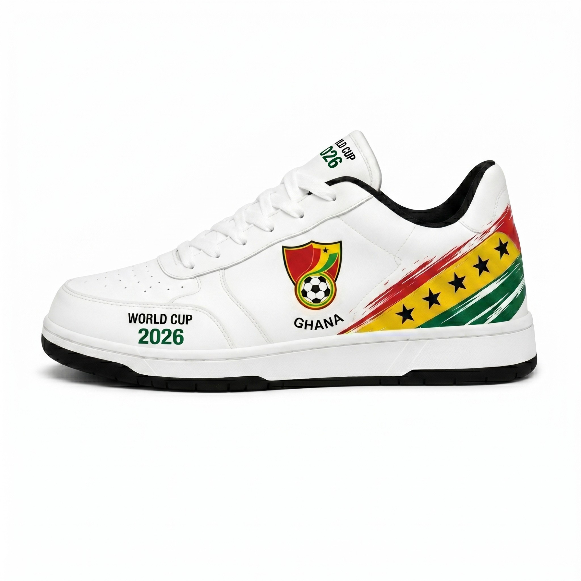 World Cup 2026 Ghana Football Fan Printed Shoes