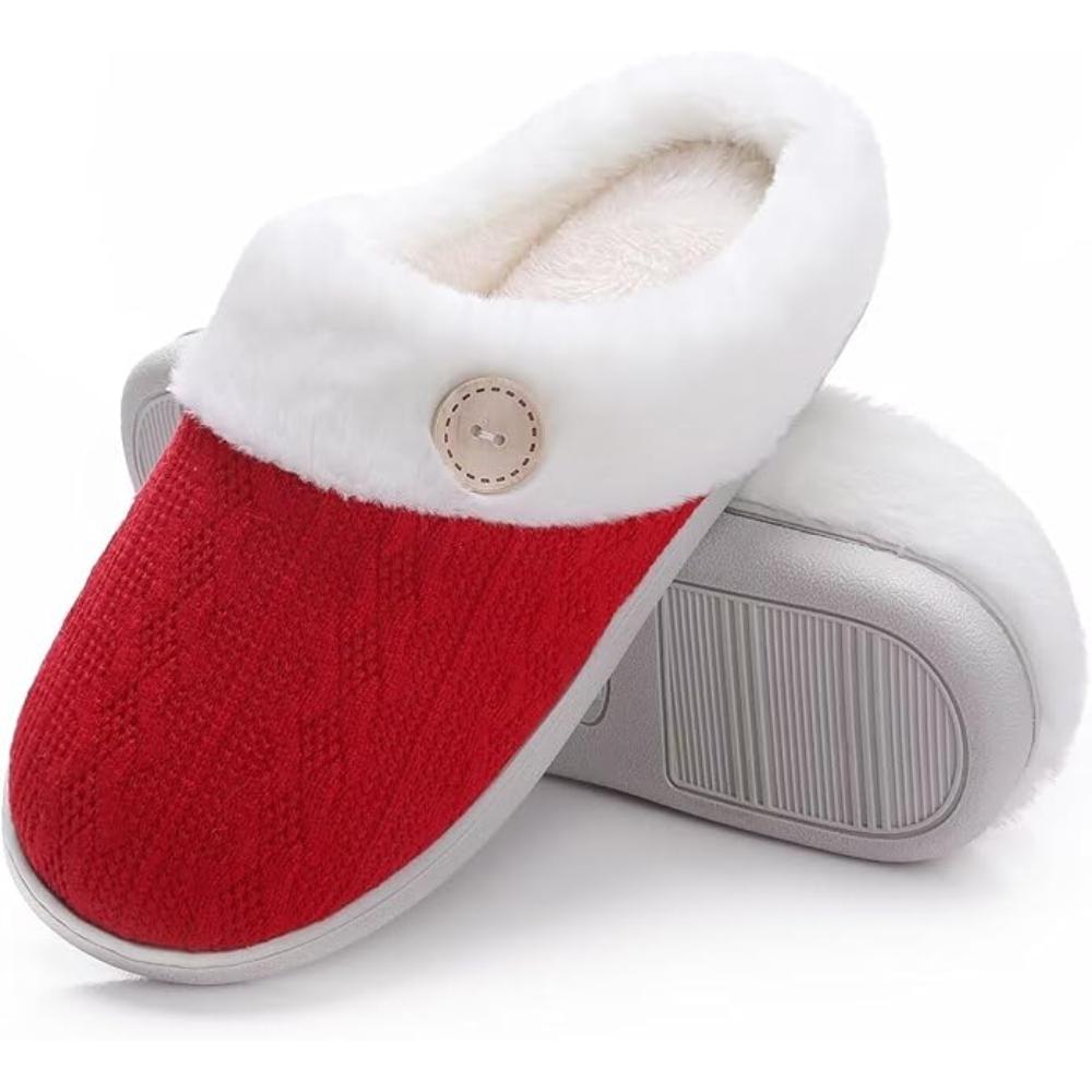 Warm Knit Slip Slippers