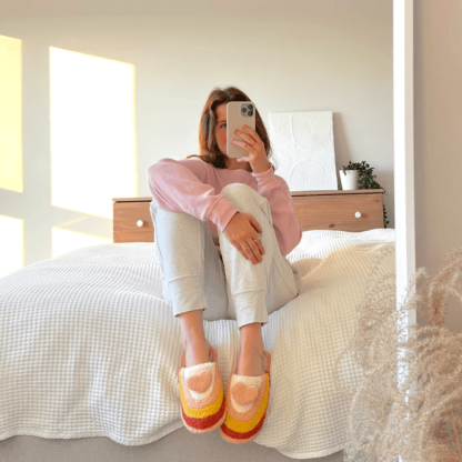 Rainbow Slippers With Non Slip Sole - Cloud Cushion Slides