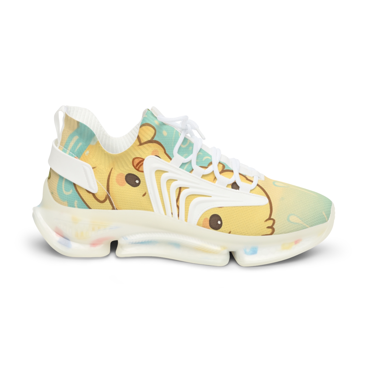 Pastel Puddle Ducklings personalized athletic sneakers