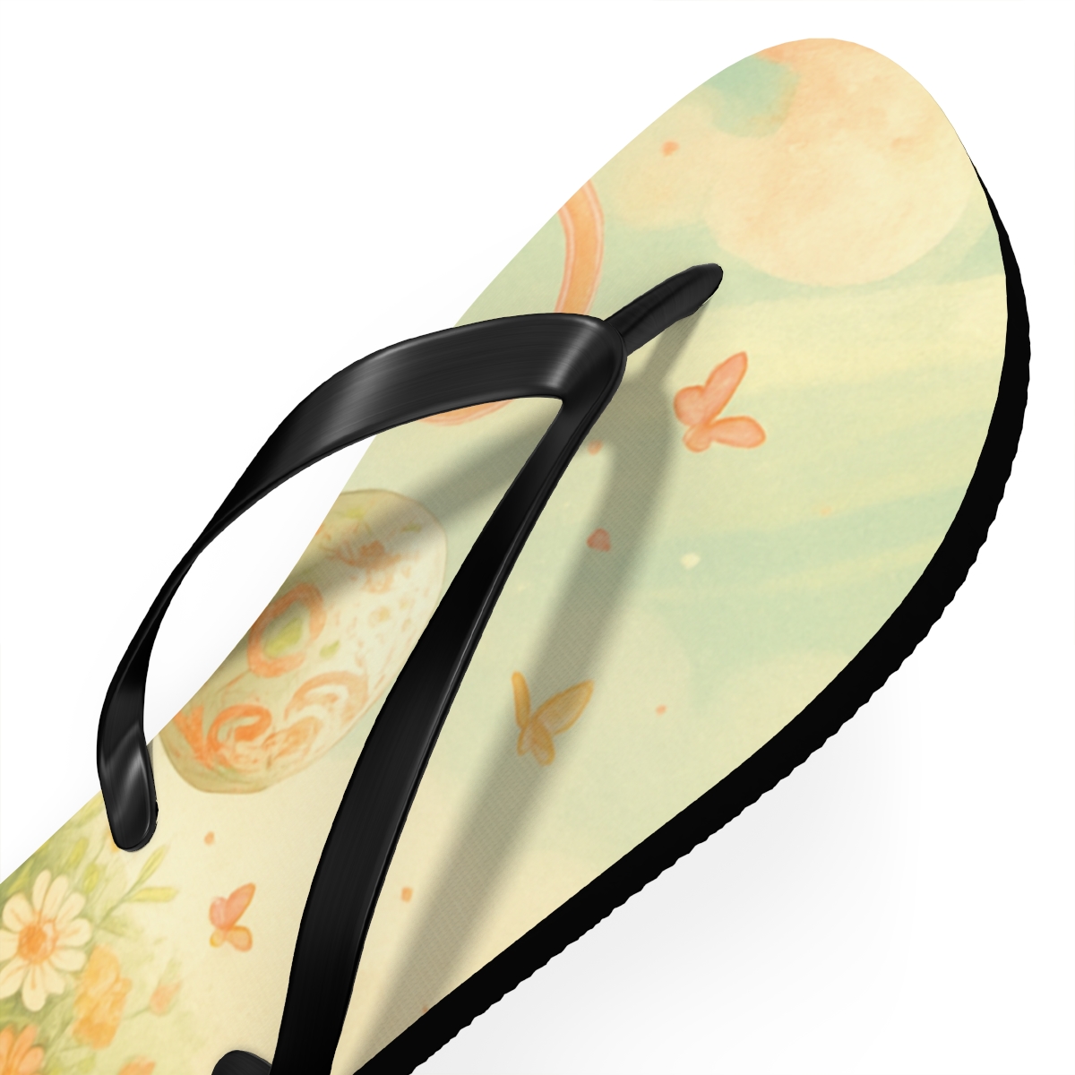 Spring Equinox Egg Nebula soft sole flip flops