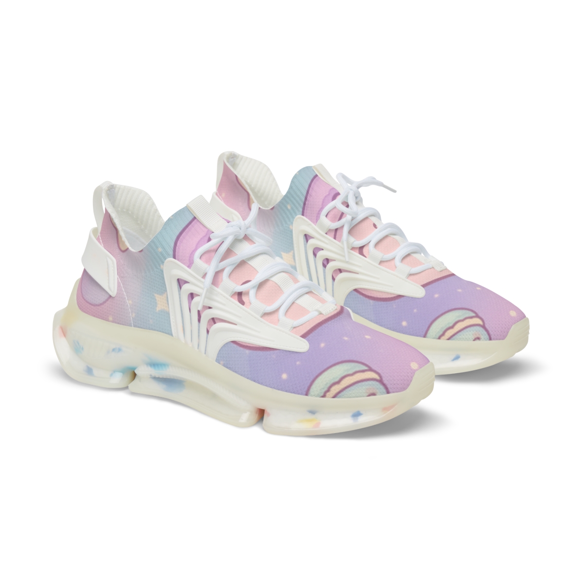Cosmic Macaron Meteors custom sneakers
